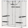 Load image into Gallery viewer, Walk-In Metal Catio with 5 Platforms, Hammock & Cover, Silver
