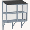 Load image into Gallery viewer, Wooden Window Catio with Stand, 2 Doors & Weatherproof Roof, Grey
