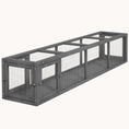 Load image into Gallery viewer, 79" Extendable Weatherproof Outdoor Cat Tunnel with Wooden Frame for Deck/Balcony, Dark Gray

