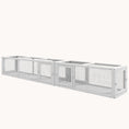 Load image into Gallery viewer, 98" Outdoor Wooden Cat Tunnel with 8 Doors & Combinable Design for Kitty, Pet, White
