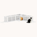 Load image into Gallery viewer, 98" Outdoor Explorer Modular Wooden Cat Tunnel & Shelter White
