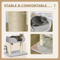Load image into Gallery viewer, Cat Scratching Post Cat Tree Tower With Bed for Indoor Cats Scratcher Toy Balls 48 x 38 x 42cm - Light Grey
