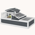 Load image into Gallery viewer, 2-Story Tortoise House with Balcony, Openable Roof & Ladder, 44" x 25.5" x 23", Gray

