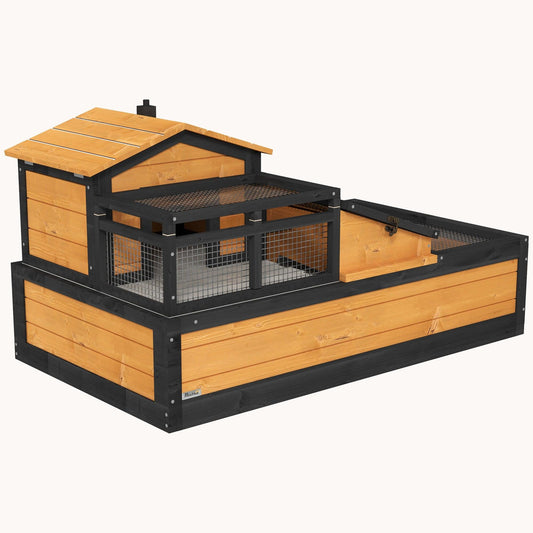 2-Story Tortoise House with Balcony & Openable Roof Yellow
