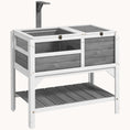 Load image into Gallery viewer, Tortoise Enclosure with Weatherproof Cover, Storage Shelf & Removable Tray, 33" x 20" x 40.5", Light Gray
