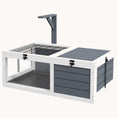 Load image into Gallery viewer, Wooden Tortoise House with Lamp Holder, Waterproof Pull-out Trays & Openable Lid, Gray
