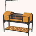 Load image into Gallery viewer, Wooden Tortoise Enclosure with Adjustable Lamp, Storage Shelf & Dual Houses, Yellow
