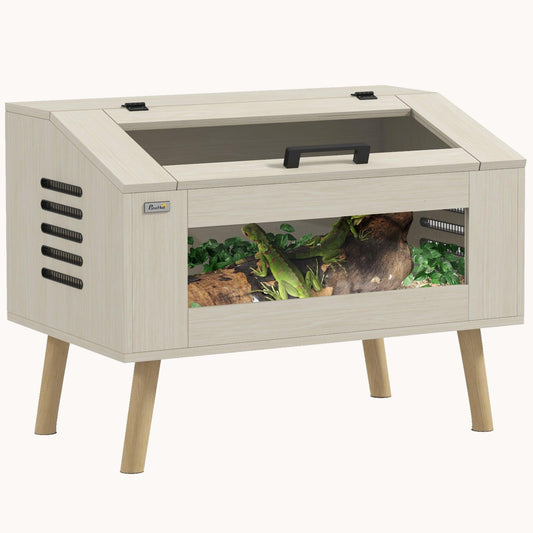 29 Gallon Reptile Terrarium with Top Opening, Glass Windows & Air Vents