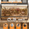 Load image into Gallery viewer, Large Hamster Cage, Chewproof Metal Rat Cage with Deep Base, Openable Top & Excellent Ventilation, Transparent Small Animal Habitat for Syrian Dwarf Hamster, Gerbil, 100 x 50 x 52.5 cm, Black
