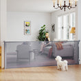 Load image into Gallery viewer, Retractable Stair Gate for Dogs, Pet Gate, Extends to 300 cm Wide & 104 cm Tall, One Handed Operation, for Stairs, Hallways, Doorways, Indoor and Outdoor, Grey

