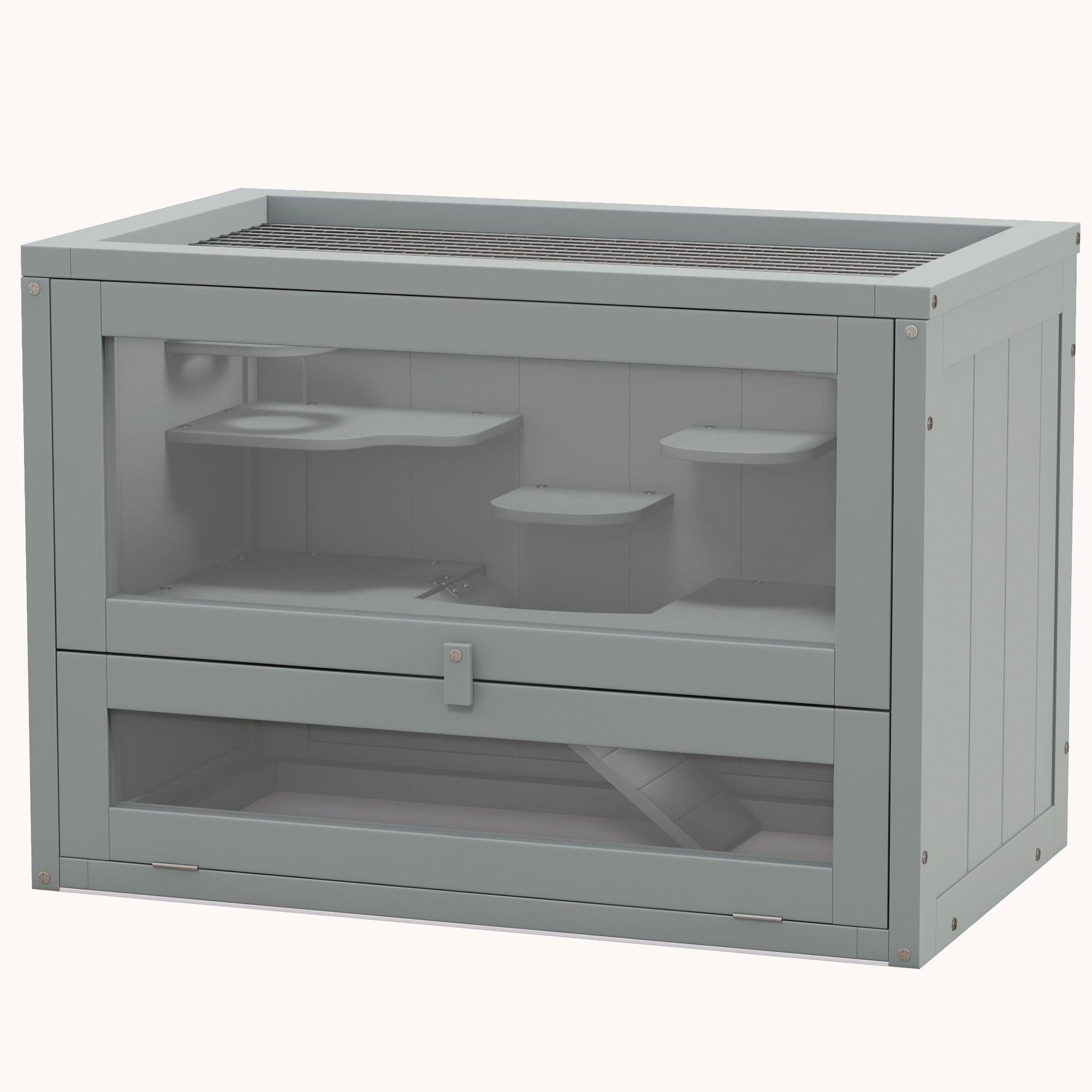 Classic Natural Hamster with Front Door 23.5" x 13.75" x 16.5" Grey