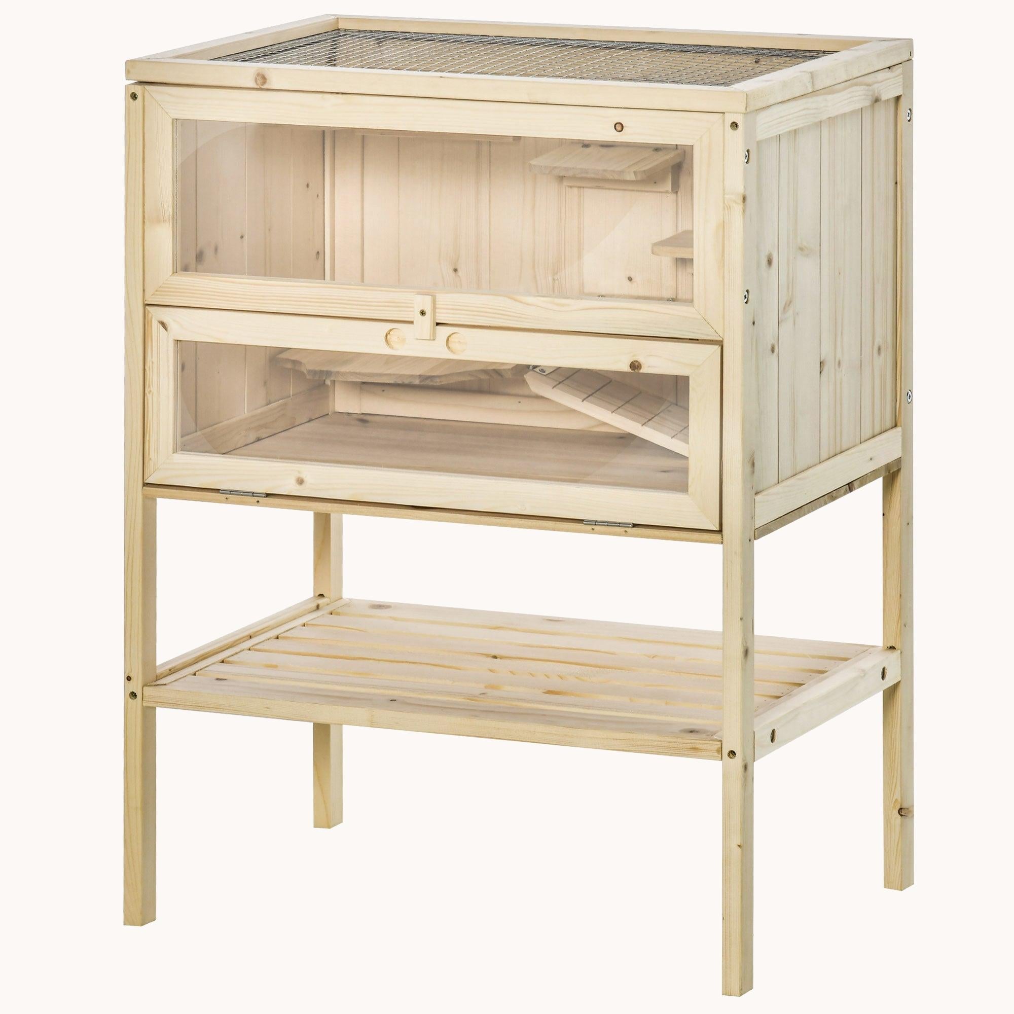 Adventure Natural Hamster Habitat 3-Tier with Storage Shelf 23.5"x 15.75"W x 31.5"