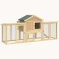 Load image into Gallery viewer, Chicken Coop with Double Runs, Nesting Box, Tray & Ramp, Natural
