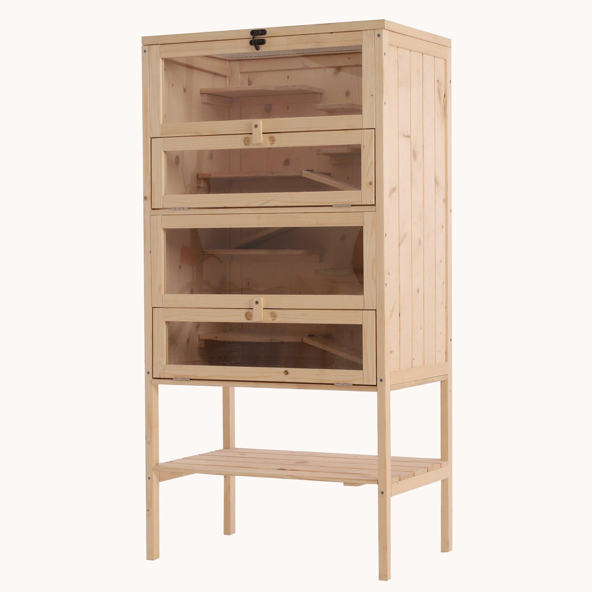 Adventure Natural Hamster Habitat 5-Tier with Storage Shelf 23.5" x 15.75" x 47.25"