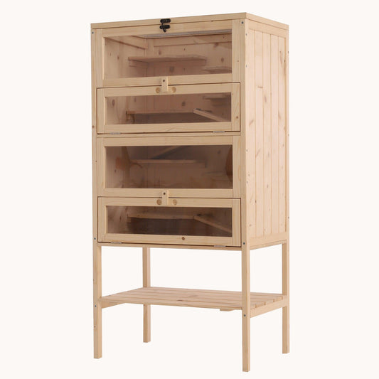 Adventure Natural Hamster Habitat 5-Tier with Storage Shelf 23.5" x 15.75" x 47.25"