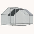 Load image into Gallery viewer, 9' x 12' x 6.5' Metal Walk-in Chicken Coop with Waterproof and Anti-UV Cover, Flat-Shaped

