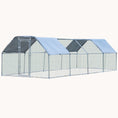 Load image into Gallery viewer, 9' x 24' x 6.5' Metal Walk-in Chicken Coop with Waterproof and Anti-UV Cover, Flat-Shaped
