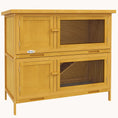 Load image into Gallery viewer, Dual-Haven Outdoor & Indoor Rabbit Hutch with Shade & Shelter Yellow
