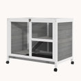 Load image into Gallery viewer, Small Rabbit Cage with Wheels, Desk, Side Table, Waterproof, Gray
