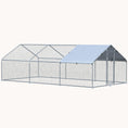 Load image into Gallery viewer, 9.8' x 19.7' x 6.4' Spire Shaped Walk-in Fence Cage Hen House for Outdoor and Yard Farm Use
