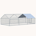 Load image into Gallery viewer, 9.8' x 19.7' x 6.4' Spire Shaped Walk-in Fence Cage Hen House for Outdoor and Yard Farm Use
