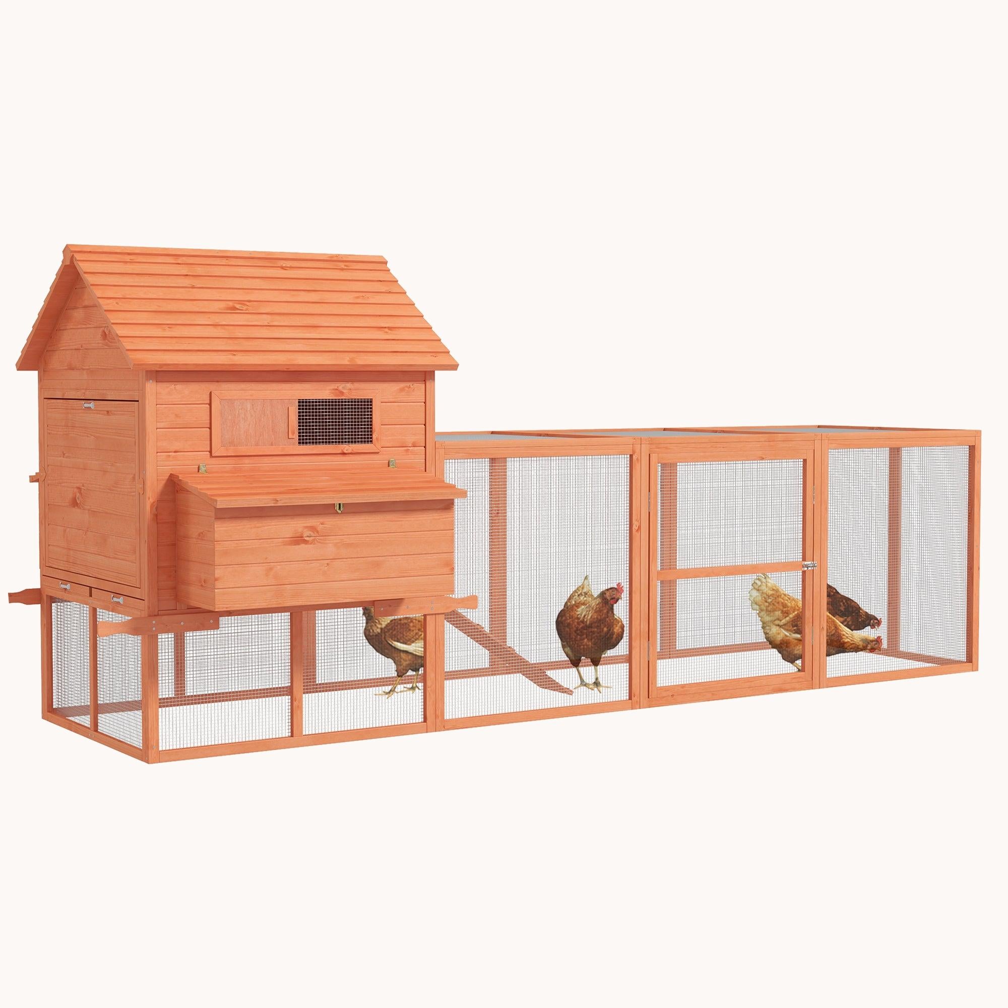 145" Wooden Chicken Coop/Rabbit Hutch, Garden & Backyard, Large Run