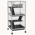 Load image into Gallery viewer, 4-Tier Small Animal Cage with Wheels Hammock Removable Tray Light Gray
