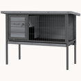 Load image into Gallery viewer, Elevated Rabbit Hutch with No-Leak Tray & Water-Resistant Roof, Gray
