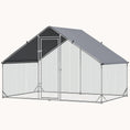 Load image into Gallery viewer, 9.8' x 6.6' x 6.6' Spire-Shaped Metal Chicken Run with Waterproof and Anti-UV Cover
