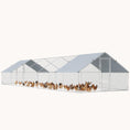 Load image into Gallery viewer, Large Walk-In Chicken Run with Waterproof Cover for 30-40 Hens, Silver
