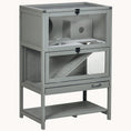 Load image into Gallery viewer, 35.5" H Hamster Habitat: Fun Cage with Toys & Storage Shelf Grey
