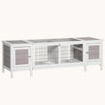 Load image into Gallery viewer, White Indoor Rabbit & Guinea Pig Cage with Pull-Out Tray & Divider Board, White
