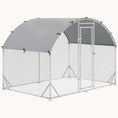 Load image into Gallery viewer, 9.2' x 6.2' x 6.5' Large Metal Chicken Coop Run with Waterproof and Anti-UV Cover, Dome Shaped

