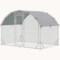 Load image into Gallery viewer, 9.2' x 6.2' x 6.5' Large Metal Chicken Coop Run with Waterproof and Anti-UV Cover, Dome Shaped
