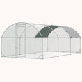 Load image into Gallery viewer, 9.2' x 18.7' x 6.5' Large Metal Chicken Coop Run with Waterproof and Anti-UV Cover, Dome Shaped
