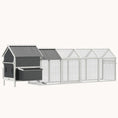 Load image into Gallery viewer, 162" Large Wooden Chicken Coop and Run with 2 Nesting Boxes, for 6-8 Chickens, Gray
