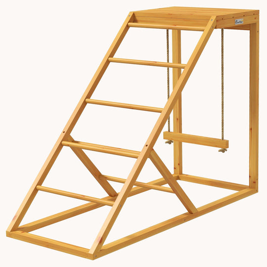 Chicken Play Set with Swing, Perche, Ladder Coop Toy Yellow