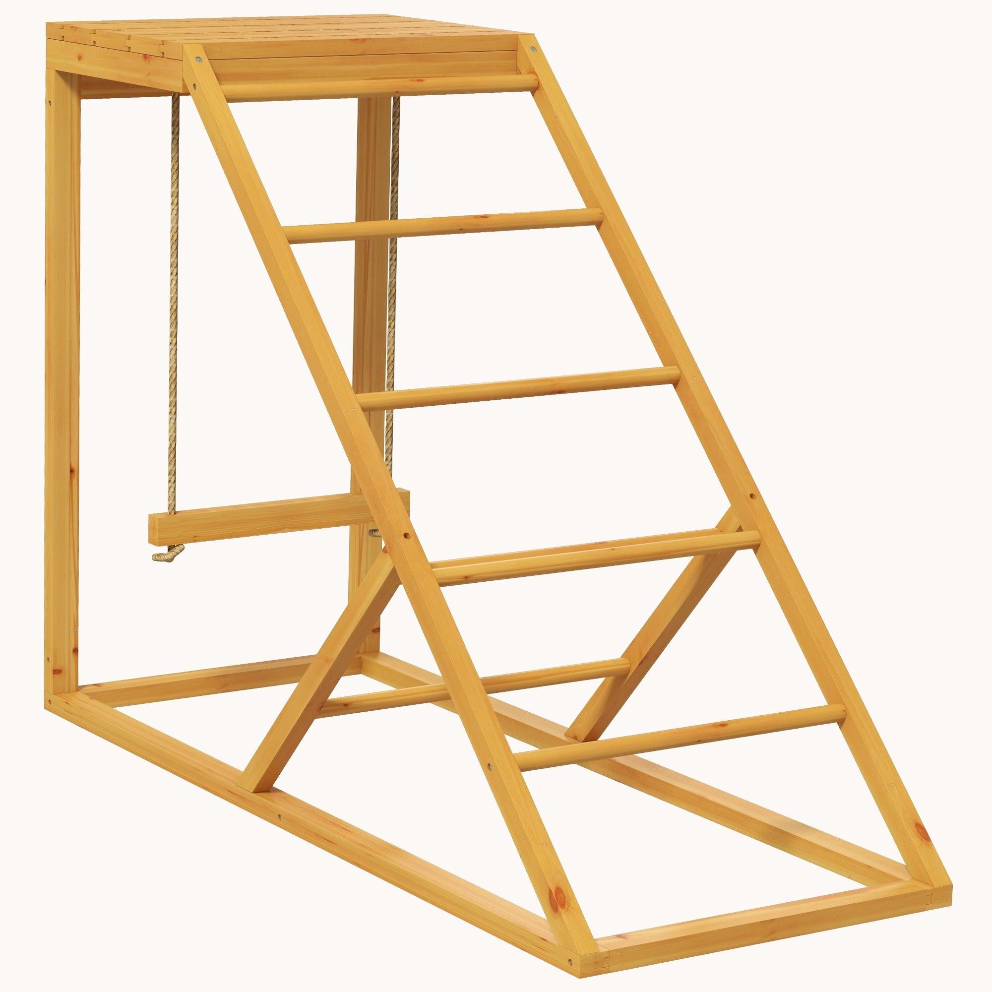Chicken Play Set with Swing, Perche, Ladder Coop Toy Yellow