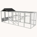 Load image into Gallery viewer, Wooden Chicken Run Add-On with Storage, Perches & Ladders, Grey
