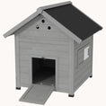 Load image into Gallery viewer, Wooden Duck House with Openable Roof, Outdoor Small Animal House Light Gray
