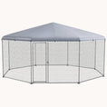 Load image into Gallery viewer, Octagonal Metal Chicken Run with Waterproof Cover, Silver
