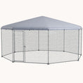 Load image into Gallery viewer, Octagonal Metal Chicken Run with Waterproof Cover, Silver
