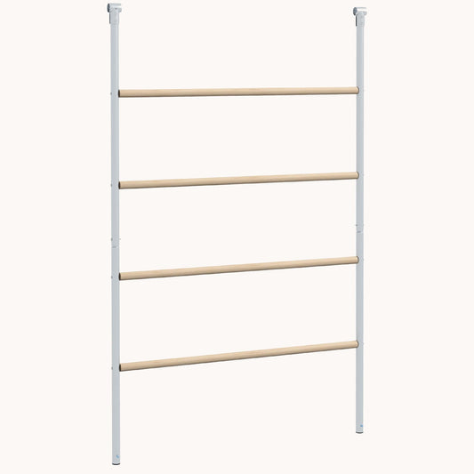 Chicken Perch for Coop, Wooden and Steel Jungle Gym Roosting Bar Ladder, 55" x 33.75"