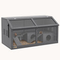 Load image into Gallery viewer, Wooden Hamster Cage with Suspension Bridge, Ladders & Openable Top, 33.5"x18"x17"
