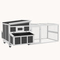 Load image into Gallery viewer, Wooden Chicken Coop with Nest Box and Pull Out Tray, for 6 Chickens, Dark Gray
