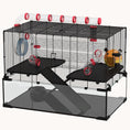 Load image into Gallery viewer, 31" Extra Large Hamster Cage with Tube Tunnel, Deep Glass Base, Wheel, Water Bottle

