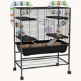 Load image into Gallery viewer, 32" Large Hamster Cage with Storage Shelf & Tubes System Black
