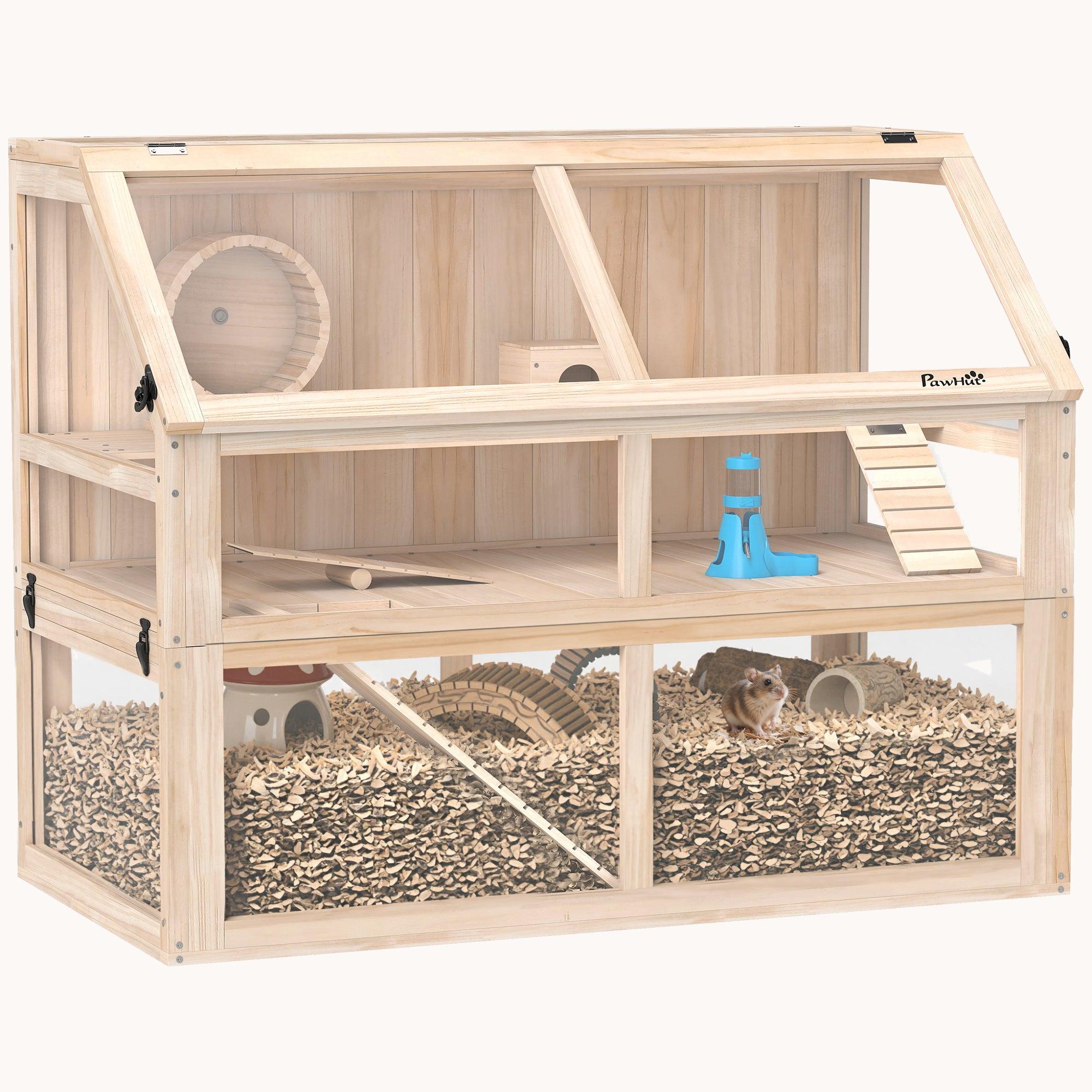 3-Layer Adventure Hamster Habitat with Clear Viewing Panels 37" x 21" x 30"