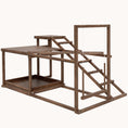 Load image into Gallery viewer, Wooden Chicken Activity Set with Perch, Swing, Ladder, Feeder, for 4-6 Chickens, Coffee
