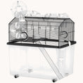 Load image into Gallery viewer, Large Hamster Cage with 12" Deep Tray, 2-Tier Design & Tube System, 23"x17"x22" Black
